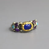 24K Solid Gold Lapis Caterina Ring