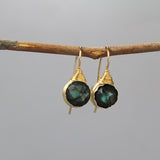 Labradorite Wire Wrapped Earrings