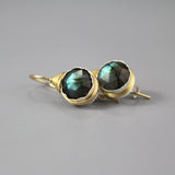 Labradorite Wire Wrapped Earrings