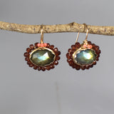 Faceted Labradorite Mandala Earrings