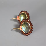 Faceted Labradorite Mandala Earrings