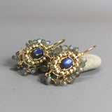 Labradorite Statement Earrings, Labradorite Cherkes Earrings, Bridal Earrings, Wedding Jewelry, Gemstone Earrings, Bridal Earrings, Gifts