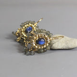 Labradorite Statement Earrings, Labradorite Cherkes Earrings, Bridal Earrings, Wedding Jewelry, Gemstone Earrings, Bridal Earrings, Gifts