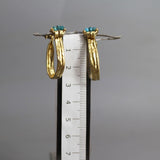 Apatite Hoop Earrings, Hoop Earrings, Bohemian Earrings, Summer Weddings, Apatite Hoops, Gift for Mom, Blue Hoop Earrings