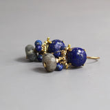 Blue Lapis Earrings, Labradorite Drop Earrings, Gemstone Earrings, Petite Earrings, Small Drop Earrings, Rich Blue Earrings, Gift for Her