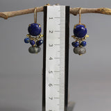Blue Lapis Earrings, Labradorite Drop Earrings, Gemstone Earrings, Petite Earrings, Small Drop Earrings, Rich Blue Earrings, Gift for Her
