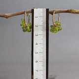 Peridot Hoop Earrings, Large Cluster Earrings, Wire Wrap Hoops, Peridot Birthstone Earrings, Unique Bouquet Hoops, Gemstone Hoop Earrings