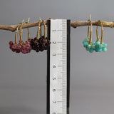 Amazonite Hoop Earrings, Bouquet Earrings, Wire Wrap Hoops, Unique Gold Filled Earrings, Gemstone Hoop Earrings, Light Blue Hoops, Gift Idea