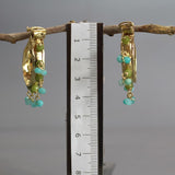 Medium Gemstone Hoops, Hammered Hoop Earrings, Amazonite Hoop Earrings, Gemstone Hoop Earrings, Jade Hoop Earrings, Statement Hoop Earrings