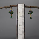 Labradorite Aventurine Earrings, Green Earrings, Tiny Drop Earrings, Small Dangle Earrings, Unique Earrings, Cluster Earrings, Gift Ideas