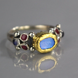 Gold Labradorite Ruby Caterina Ring