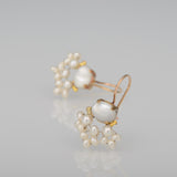 Mother of Pearl Fan Earrings
