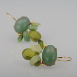 Aventurine Green Big Bee Earrings