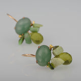 Aventurine Green Big Bee Earrings