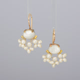 Mother of Pearl Fan Earrings