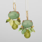 Aventurine Green Big Bee Earrings