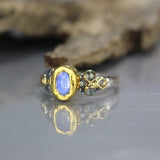 Gold Moonstone Labradorite Helena Ring