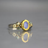 Gold Moonstone Labradorite Helena Ring