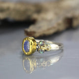 Gold Moonstone Labradorite Helena Ring