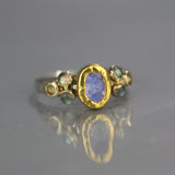 Gold Moonstone Labradorite Helena Ring