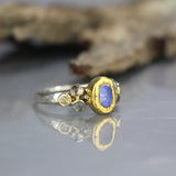 Gold Moonstone Labradorite Helena Ring