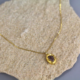 Raw Brown Diamond 24K Gold Necklace