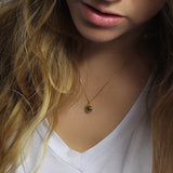 Raw Brown Diamond 24K Gold Necklace