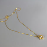 Rose Cut Diamond 24K Gold Necklace OOAK