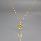 Rose Cut Diamond 24K Gold Necklace OOAK