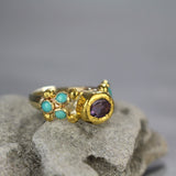 Solid Gold Amethyst Caterina Ring