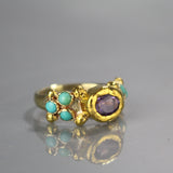 Solid Gold Amethyst Caterina Ring