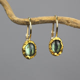 Solid Gold Labradorite Earrings