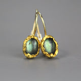Solid Gold Labradorite Earrings
