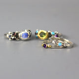 Amethyst Gold and Silver Ring - Size 6