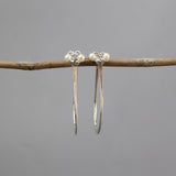 Silver Pearl Hoop Earrings