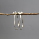 Silver Pearl Hoop Earrings