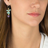 Amazonite Cluster Hoop Earrings