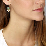 Red CZ Garnet Clover Earrings