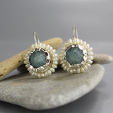 Silver Aquamarine Queen Earrings