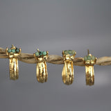 African Turquoise Golden Hoop Earrings
