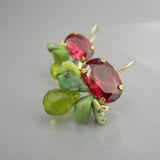 Pink Cubic Zirconia  Big Bee Earrings