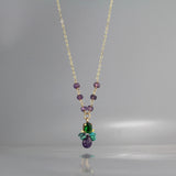Amethyst Beaded Bee Necklace