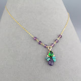 Amethyst Beaded Bee Necklace