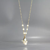 Pearl Beaded Bee Necklace