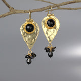 Onyx Tourmaline Big Protection Earrings