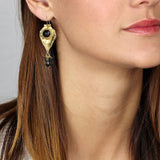 Onyx Tourmaline Big Protection Earrings