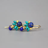 Lapis Turquoise Howlite Dancer Earrings
