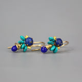 Lapis Turquoise Howlite Dancer Earrings