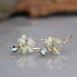 Small Aquamarine Butterfly Earrings