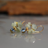 Small Aquamarine Butterfly Earrings